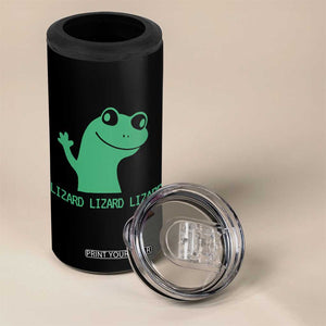Funny Lizard Lizard Lizard 4 in 1 Can Cooler Tumbler Weirdcore Gecko Reptile Meme TS02 Print Your Wear