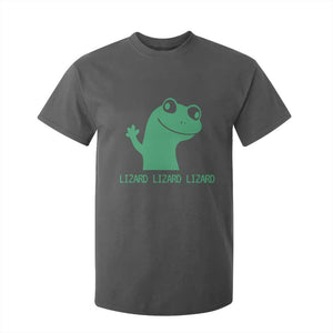 Funny Lizard Lizard Lizard T Shirt For Kid Weirdcore Gecko Reptile Meme TS02 Dark Heather Print Your Wear