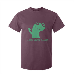 Funny Lizard Lizard Lizard T Shirt For Kid Weirdcore Gecko Reptile Meme TS02 Maroon Print Your Wear