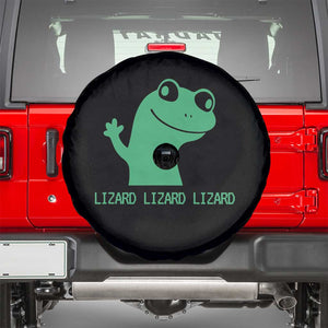 Funny Lizard Lizard Lizard Spare Tire Cover Weirdcore Gecko Reptile Meme TS02 Black Print Your Wear
