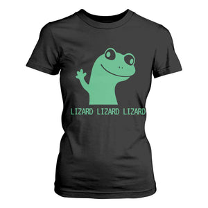 Funny Lizard Lizard Lizard T Shirt For Women Weirdcore Gecko Reptile Meme TS02 Black Print Your Wear