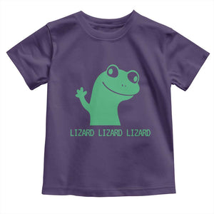 Funny Lizard Lizard Lizard Toddler T Shirt Weirdcore Gecko Reptile Meme TS02 Purple Print Your Wear