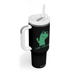 Funny Lizard Lizard Lizard Tumbler With Handle Weirdcore Gecko Reptile Meme TS02 Print Your Wear
