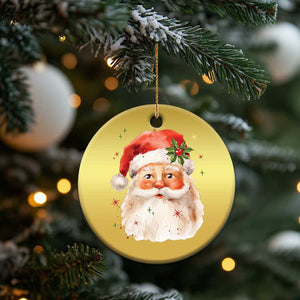 Retro Vintage Christmas Santa Claus Face Xmas Old Fashioned Christmas Ornament TS02 Print Your Wear