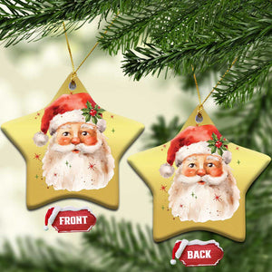 Retro Vintage Christmas Santa Claus Face Xmas Old Fashioned Christmas Ornament TS02 Star Gold Print Your Wear