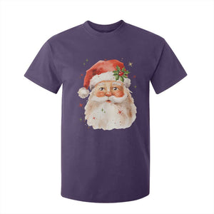 Retro Vintage Christmas Santa Claus Face Xmas Old Fashioned T Shirt For Kid TS02 Purple Print Your Wear