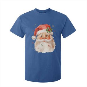 Retro Vintage Christmas Santa Claus Face Xmas Old Fashioned T Shirt For Kid TS02 Royal Blue Print Your Wear