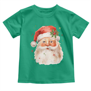 Retro Vintage Christmas Santa Claus Face Xmas Old Fashioned Toddler T Shirt TS02 Irish Green Print Your Wear