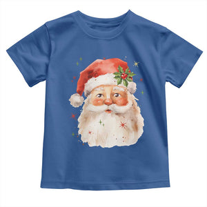 Retro Vintage Christmas Santa Claus Face Xmas Old Fashioned Toddler T Shirt TS02 Royal Blue Print Your Wear