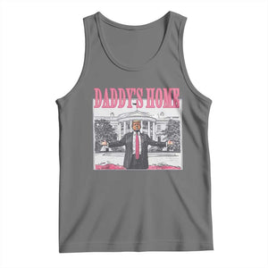 Trump Won 2024 Pink Tank Top Daddy's Home TS02 Black Heather Print Your Wear