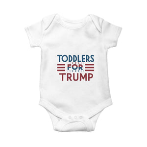Trump 2024 Baby Onesie Toddlers for Trump Kids Trump 2024 TS02 White Print Your Wear