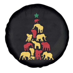 South Africa Elephant Christmas Tree Spare Tire Cover Safari Animals Xmas TS02 Print Your Wear