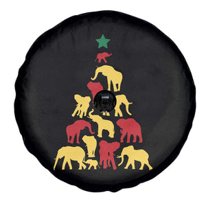 South Africa Elephant Christmas Tree Spare Tire Cover Safari Animals Xmas TS02 Print Your Wear