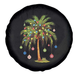 Christmas Palm Tree Spare Tire Cover Xmas Lights Tropical Hawaiian Holidays TS02 Print Your Wear