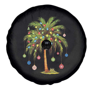 Christmas Palm Tree Spare Tire Cover Xmas Lights Tropical Hawaiian Holidays TS02 Print Your Wear