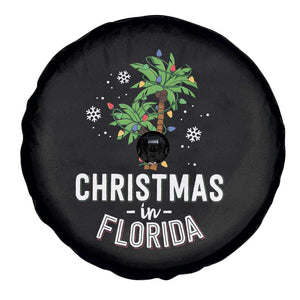 Christmas In Florida Spare Tire Cover Deck The Palm Trees Xmas Matching Family Vacation TS02 Print Your Wear