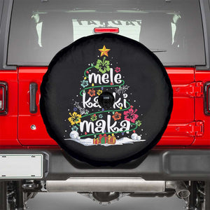 Tropical Hawaiian Christmas Spare Tire Cover Mele Kalikimaka Palm Tree Xmas in Hawaii TS02 Black Print Your Wear