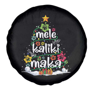 Tropical Hawaiian Christmas Spare Tire Cover Mele Kalikimaka Palm Tree Xmas in Hawaii TS02 Print Your Wear