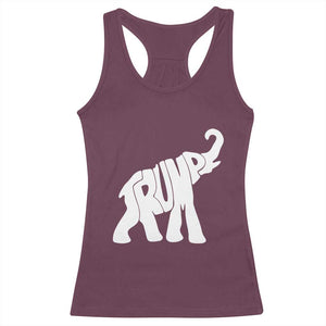 Trump 2024 Republican Elephant Racerback Tank Top US 47th President TS02 Maroon Print Your Wear