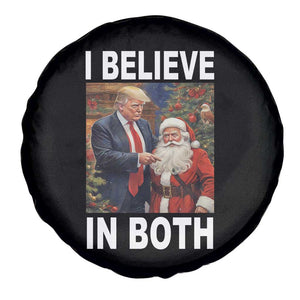 Funny Christmas Trump And Santa Spare Tire Cover I Believe In Both TS02 Print Your Wear