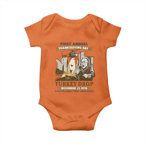 Vintage Thanksgiving Turkey Drop Baby Onesie Funny 1978 Helicopter Scene Classic TV Moment TS02 Orange Print Your Wear