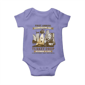 Vintage Thanksgiving Turkey Drop Baby Onesie Funny 1978 Helicopter Scene Classic TV Moment TS02 Violet Print Your Wear