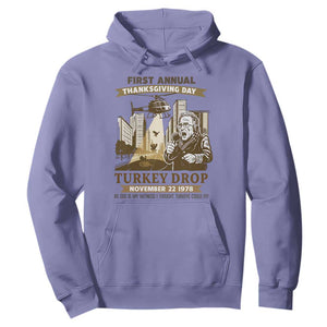 Vintage Thanksgiving Turkey Drop Hoodie Funny 1978 Helicopter Scene Classic TV Moment TS02 Violet Print Your Wear