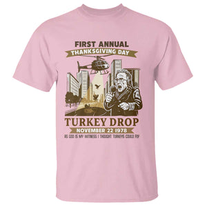 Vintage Thanksgiving Turkey Drop T Shirt Funny 1978 Helicopter Scene Classic TV Moment TS02 Light Pink Print Your Wear