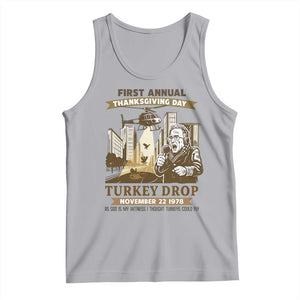 Vintage Thanksgiving Turkey Drop Tank Top Funny 1978 Helicopter Scene Classic TV Moment TS02 Athletic Heather Print Your Wear