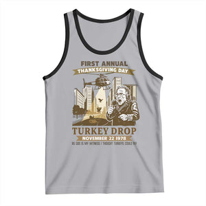 Vintage Thanksgiving Turkey Drop Tank Top Funny 1978 Helicopter Scene Classic TV Moment TS02 Athletic Heather Black Print Your Wear