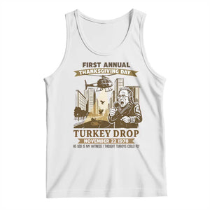 Vintage Thanksgiving Turkey Drop Tank Top Funny 1978 Helicopter Scene Classic TV Moment TS02 White Print Your Wear
