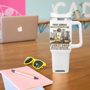 Vintage Thanksgiving Turkey Drop Tumbler With Handle Funny 1978 Helicopter Scene Classic TV Moment TS02 Print Your Wear