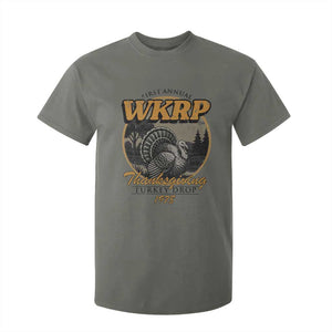 Retro WKRP Thanksgiving Turkey Drop 1978 T Shirt For Kid Distressed Vintage Holiday TS02 Military Green Print Your Wear