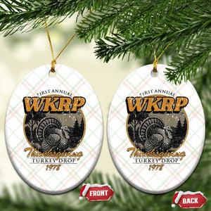 Retro WKRP Thanksgiving Turkey Drop 1978 Ceramic Ornament Distressed Vintage Holiday TS02 Print Your Wear
