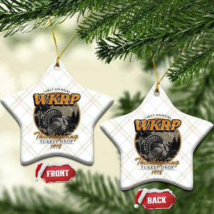 Retro WKRP Thanksgiving Turkey Drop 1978 Ceramic Ornament Distressed Vintage Holiday TS02 Print Your Wear