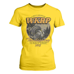 Retro WKRP Thanksgiving Turkey Drop 1978 T Shirt For Women Distressed Vintage Holiday TS02 Daisy Print Your Wear