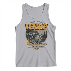 Retro WKRP Thanksgiving Turkey Drop 1978 Tank Top Distressed Vintage Holiday TS02 Athletic Heather Print Your Wear