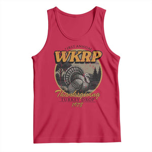 Retro WKRP Thanksgiving Turkey Drop 1978 Tank Top Distressed Vintage Holiday TS02 Red Print Your Wear