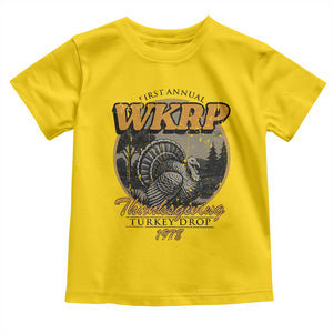 Retro WKRP Thanksgiving Turkey Drop 1978 Toddler T Shirt Distressed Vintage Holiday TS02 Daisy Print Your Wear