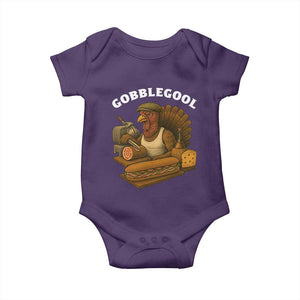 Gobblegool Funny Thanksgiving Baby Onesie Italian Turkey Deli Humor Sub Sandwich TS02 Purple Print Your Wear