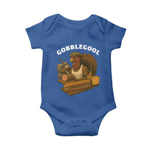 Gobblegool Funny Thanksgiving Baby Onesie Italian Turkey Deli Humor Sub Sandwich TS02 Royal Blue Print Your Wear