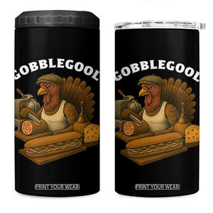 Gobblegool Funny Thanksgiving 4 in 1 Can Cooler Tumbler Italian Turkey Deli Humor Sub Sandwich TS02 One Size: 16 oz Black Print Your Wear