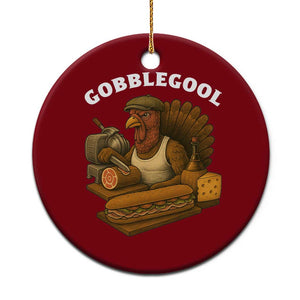 Gobblegool Funny Thanksgiving Ceramic Ornament Italian Turkey Deli Humor Sub Sandwich TS02 1pc Red Print Your Wear