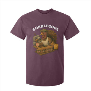 Gobblegool Funny Thanksgiving T Shirt For Kid Italian Turkey Deli Humor Sub Sandwich TS02 Maroon Print Your Wear