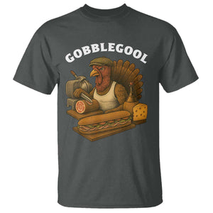 Gobblegool Funny Thanksgiving T Shirt Italian Turkey Deli Humor Sub Sandwich TS02 Dark Heather Print Your Wear