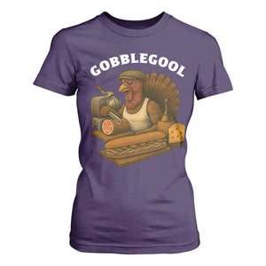 Gobblegool Funny Thanksgiving T Shirt For Women Italian Turkey Deli Humor Sub Sandwich TS02 Purple Print Your Wear