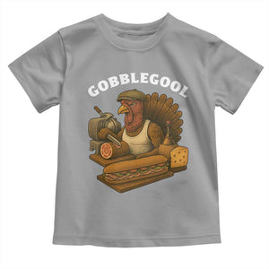 Gobblegool Funny Thanksgiving Toddler T Shirt Italian Turkey Deli Humor Sub Sandwich TS02 Sport Gray Print Your Wear