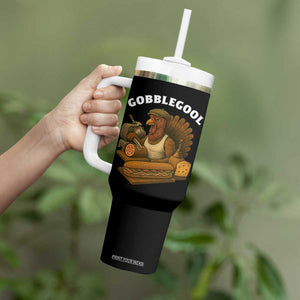 Gobblegool Funny Thanksgiving Tumbler With Handle Italian Turkey Deli Humor Sub Sandwich TS02 Print Your Wear