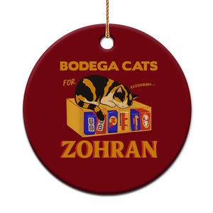 Bodega Cats for Zohran Ceramic Ornament New York Mamdani Supporter Mayor Cute Cat TS02 1pc Red Print Your Wear