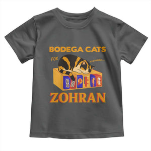 Bodega Cats for Zohran Toddler T Shirt New York Mamdani Supporter Mayor Cute Cat TS02 Dark Heather Print Your Wear